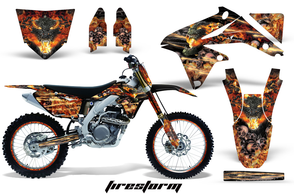 Suzuki-RMZ450 08-10 Graphics Kit Firestorm Black NPs